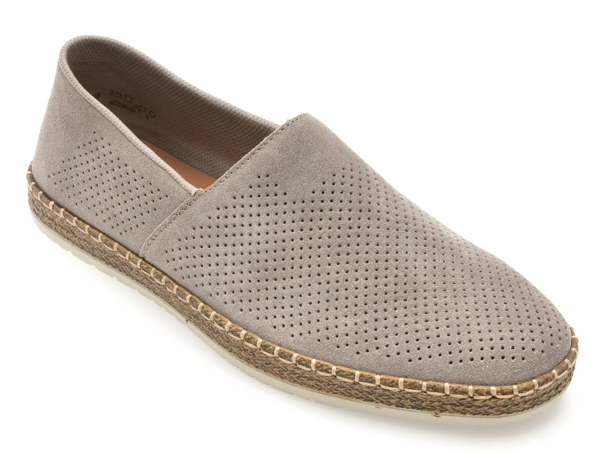Pantofi Rieker Gri, B5285, Din Piele Naturală