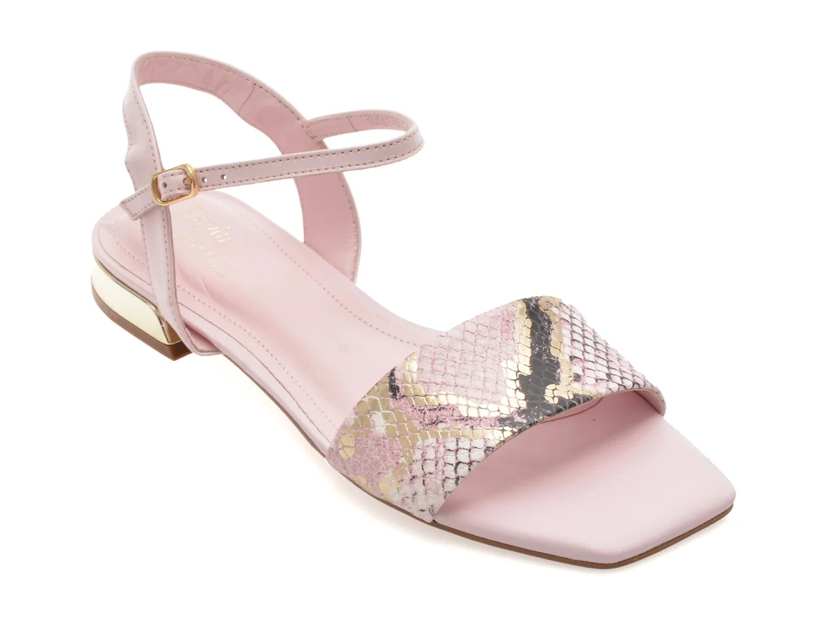 Sandale Flavia Passini Roz, 1078691, Din Piele Naturala