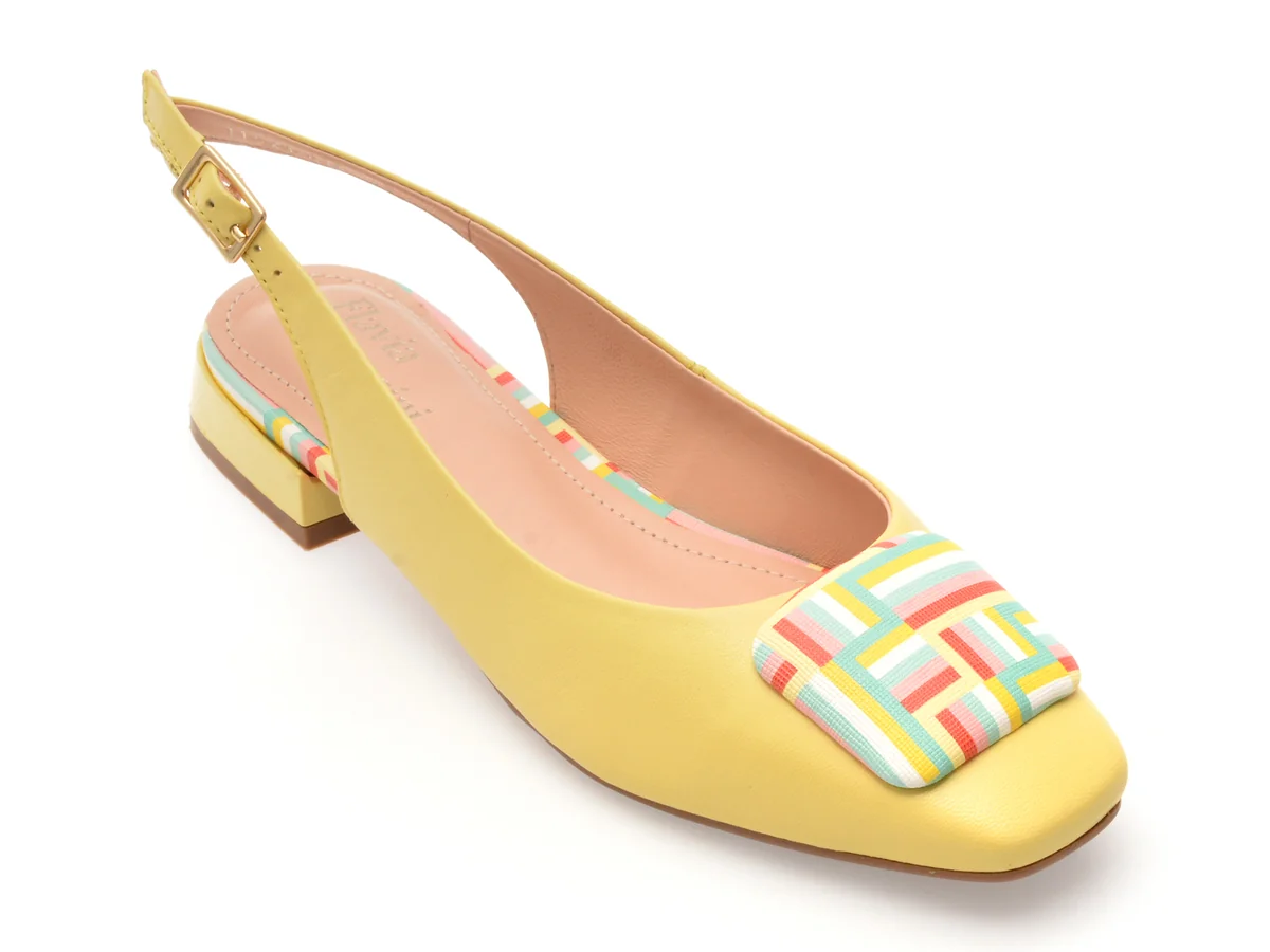 Pantofi Flavia Passini Galbeni 1152720 Din Piele Naturala