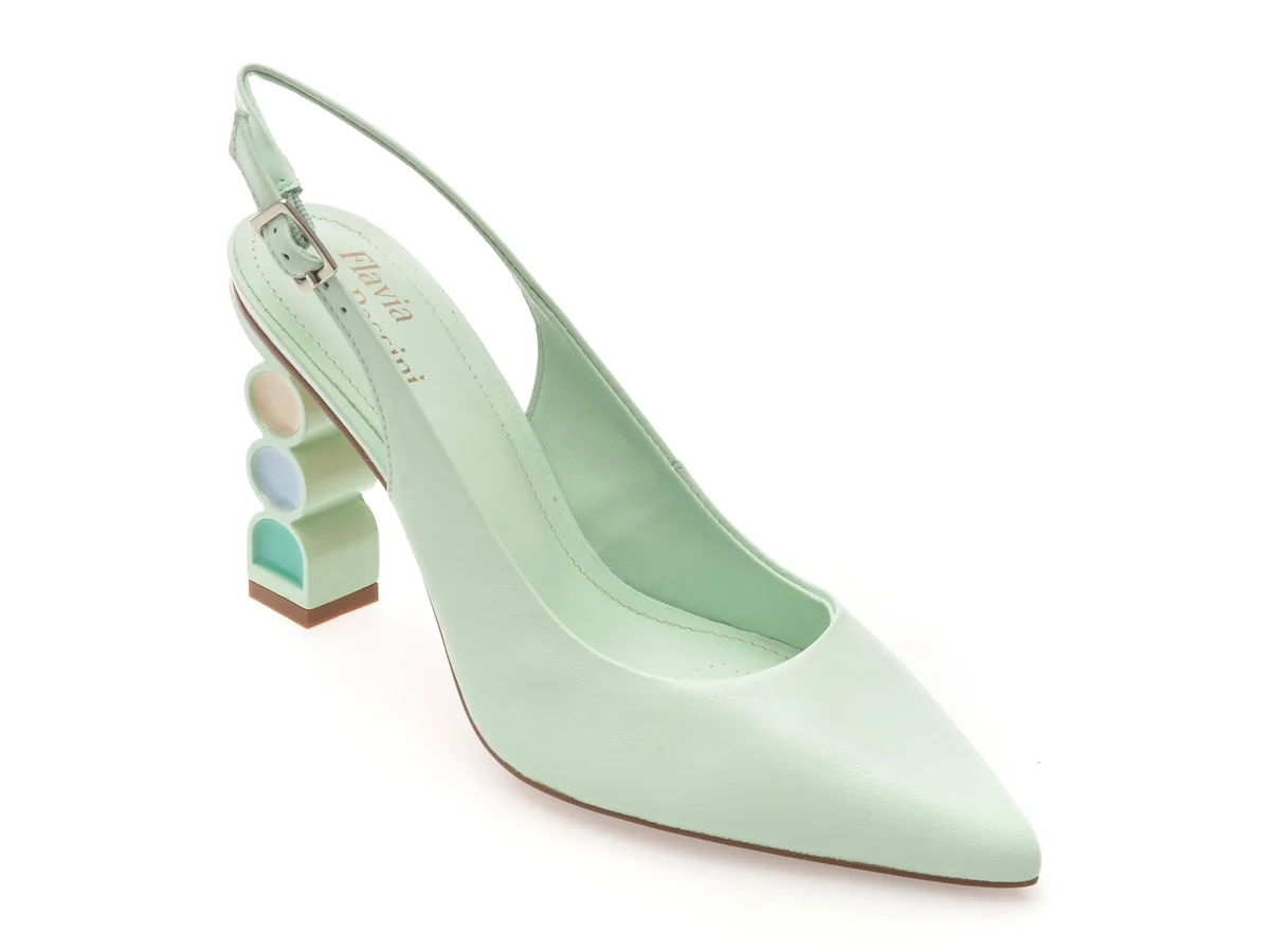 Pantofi Eleganți Flavia Passini Verzi, 1484843, Din Piele Naturală