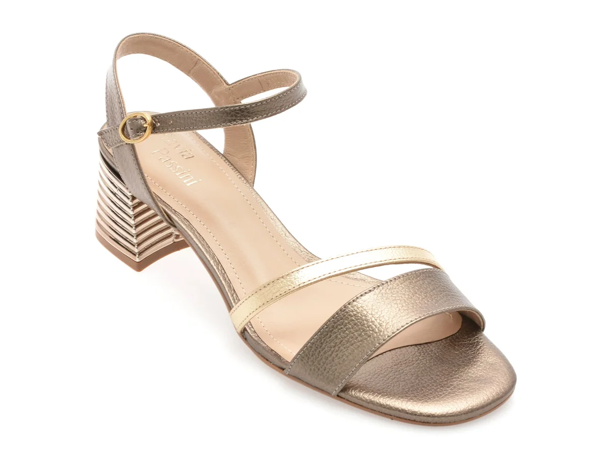 Sandale Flavia Passini Bronz, 1155860, Din Piele Naturală