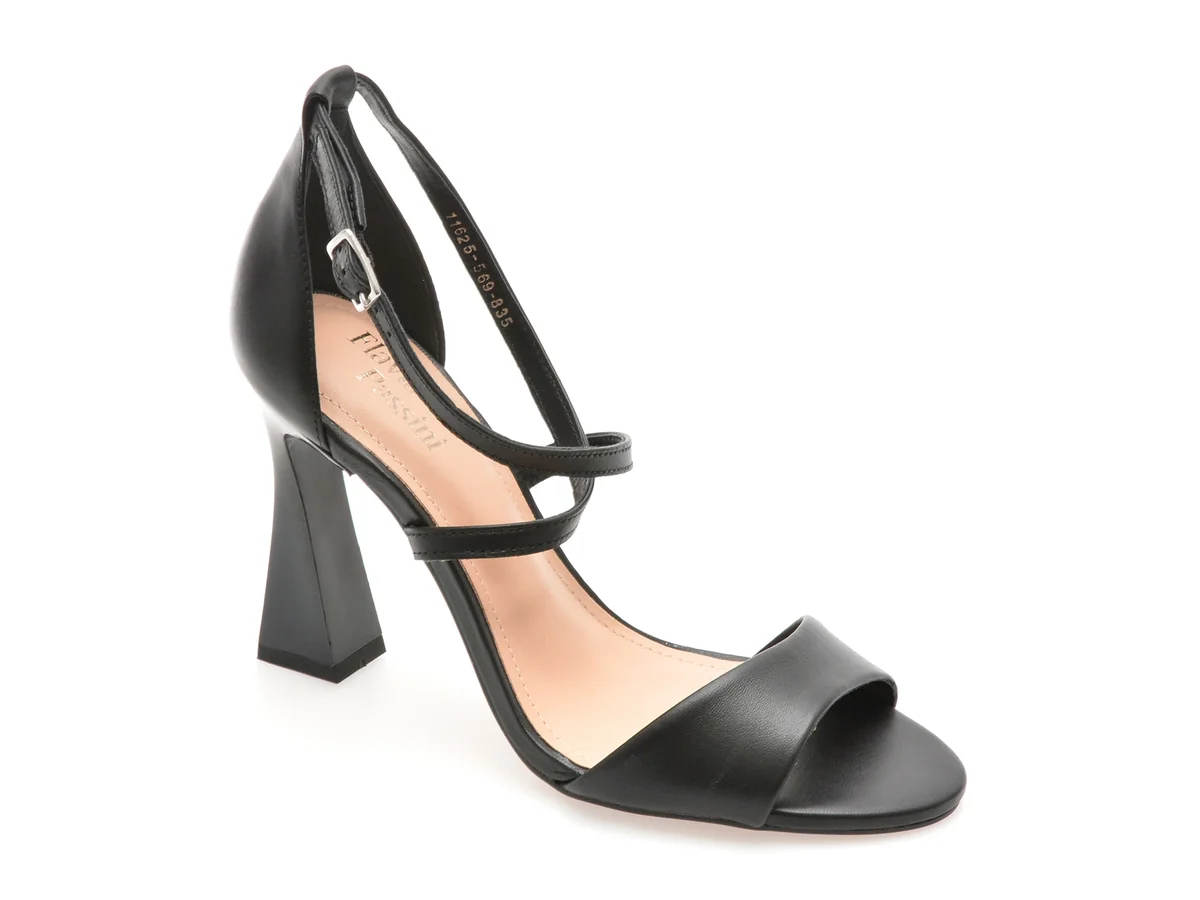 Sandale Elegante Flavia Passini Negre, 1162835, Din Piele Naturala
