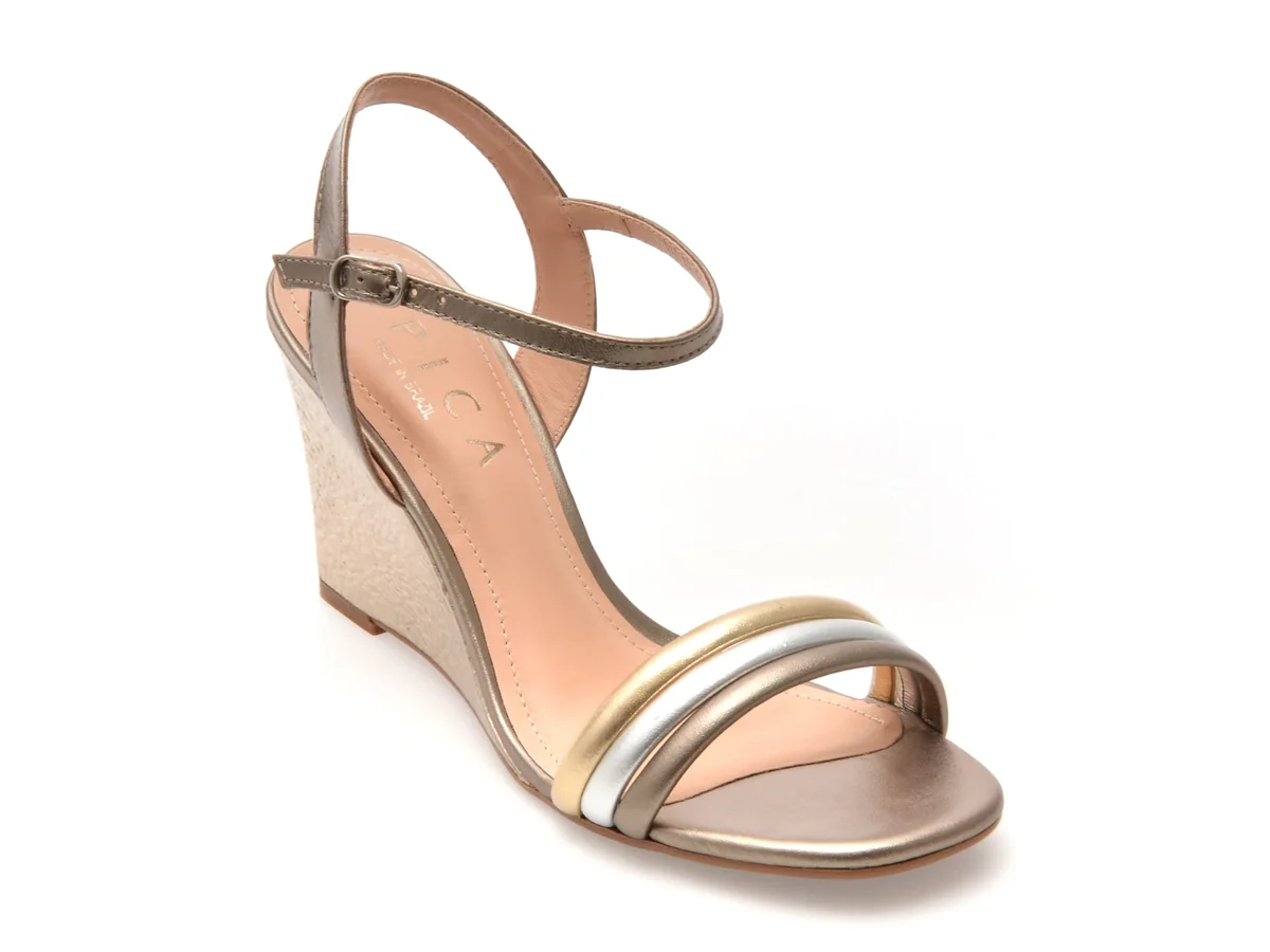 Sandale Elegante Epica BronZ, 1101237, Din Piele Naturala