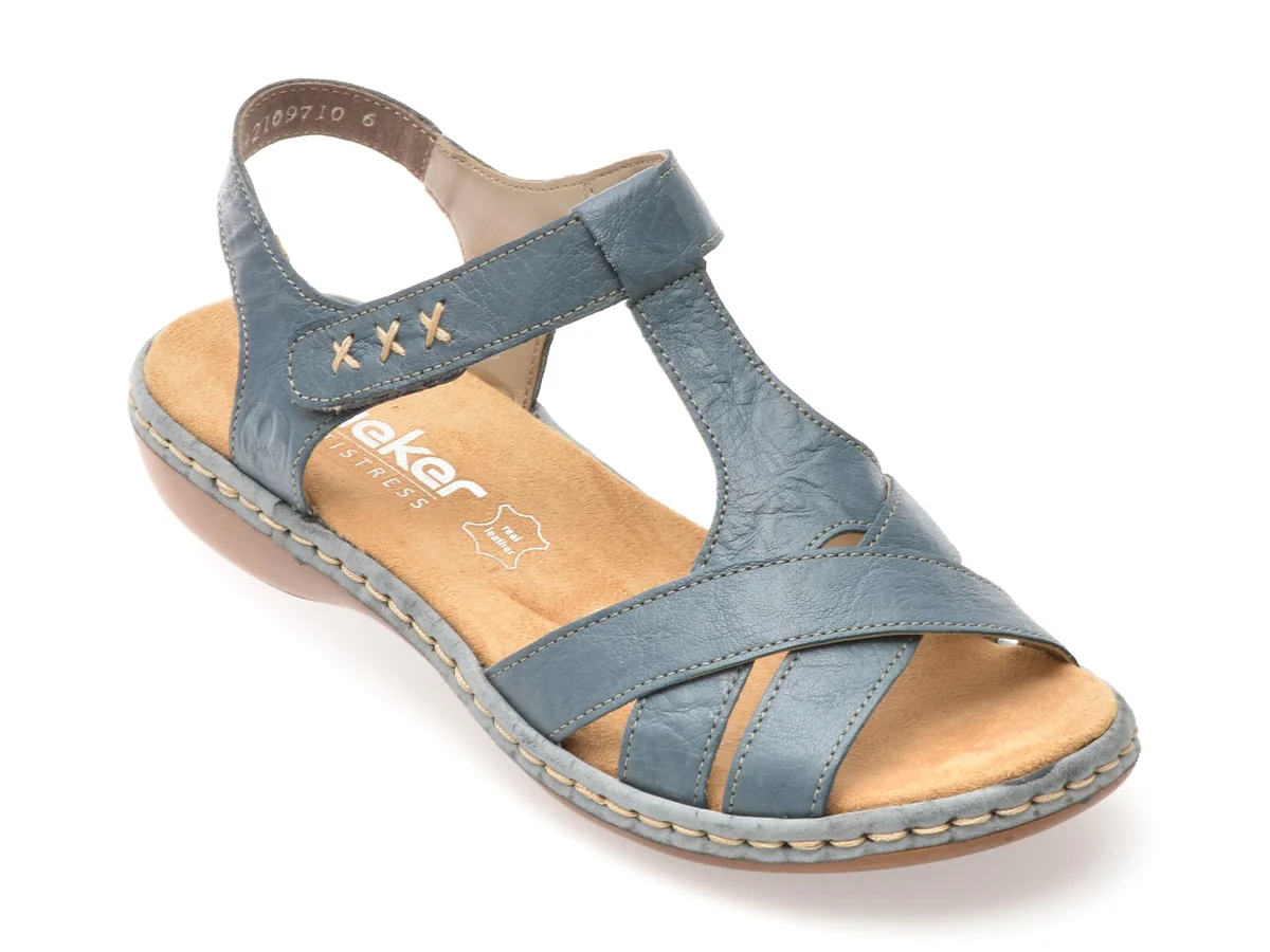 Sandale Rieker Albastre, 65919, Din Piele Naturala
