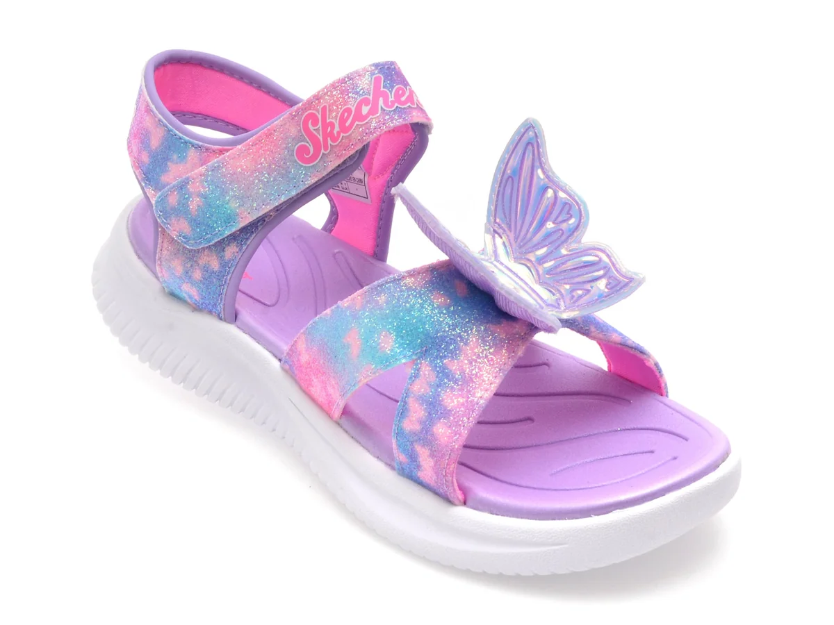 Sandale Skechers Mov, Jumpsters, Din Piele Ecologică