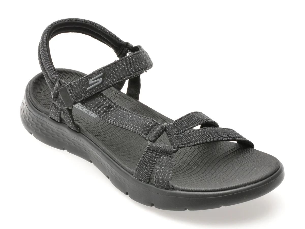 Sandale Skechers Negre Go Walk Flex Din Material Textil