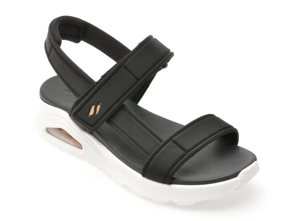 Sandale Skechers Negre Uno Din Piele Ecologică