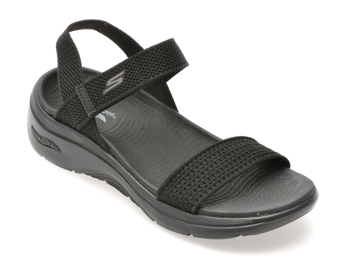 Sandale Skechers Negre, Go Walk Arch Fit 2.0, Din Material Textil