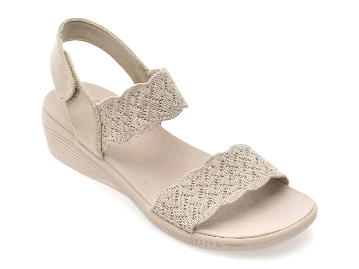 Sandale Skechers Gri, Arya, Din Material Textil