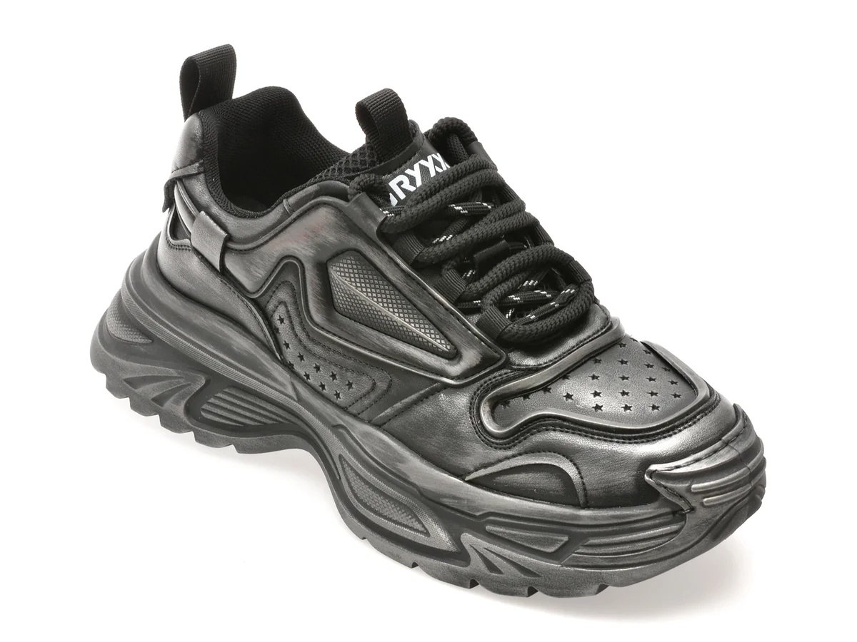 Pantofi Sport Gryxx Negri, 69027, Din Piele Naturala