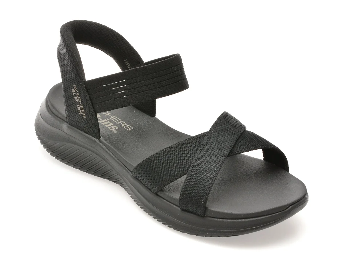 Sandale Skechers Negre Ultra Flex 3.0 Din Material Textil