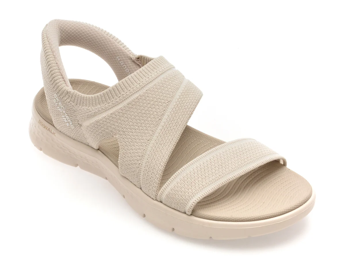 Sandale Skechers Bej, Go Walk Flex, Din Material Textil