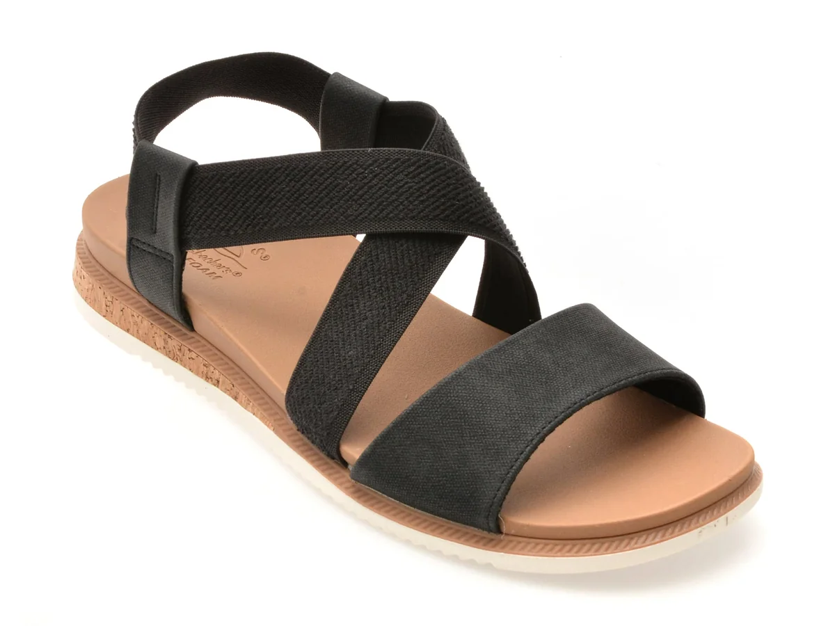 Sandale Skechers Negre Desert Kiss Low Din Material Textil