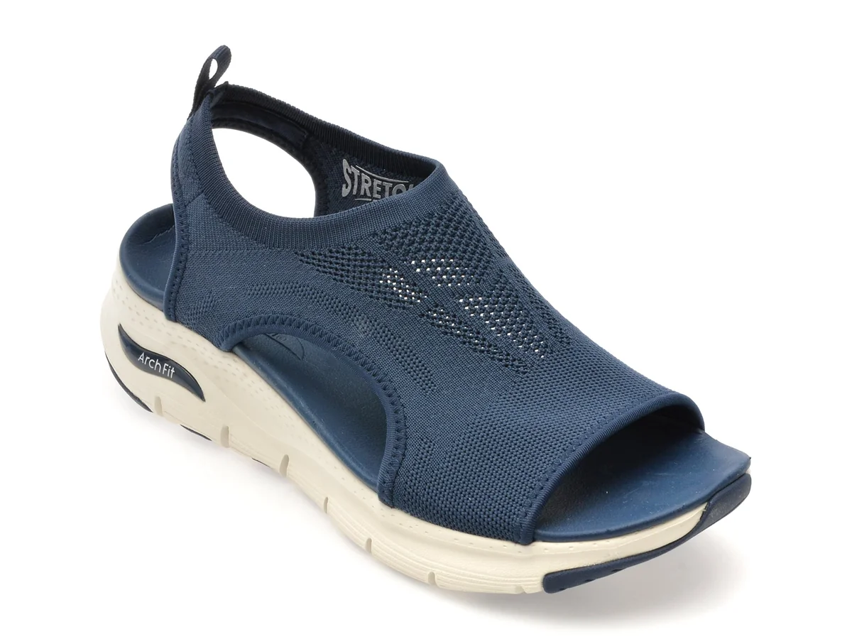 Sandale Skechers Bleumarin, Arch Fit, Din Material Textil