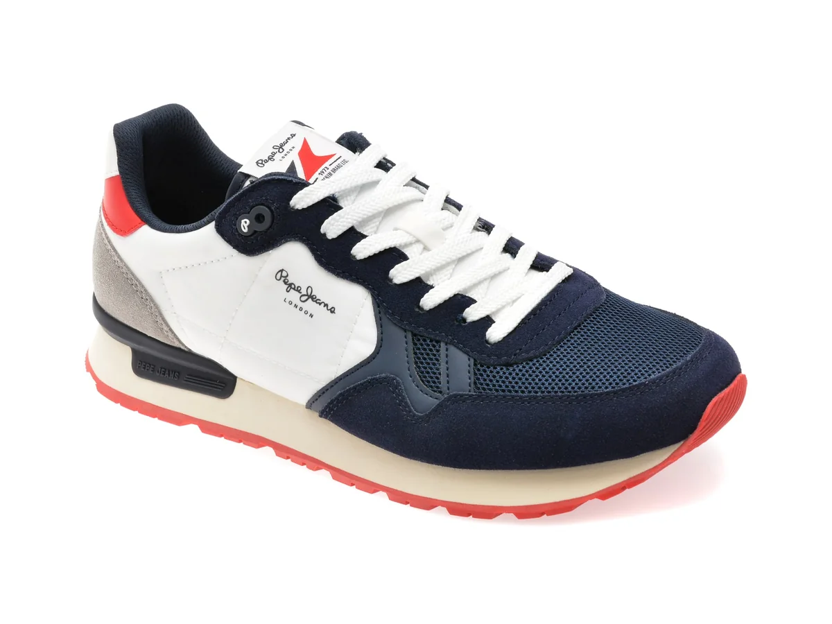 Pantofi Sport Pepe Jeans Bleumarin, Brit Camp, Din Material Textil