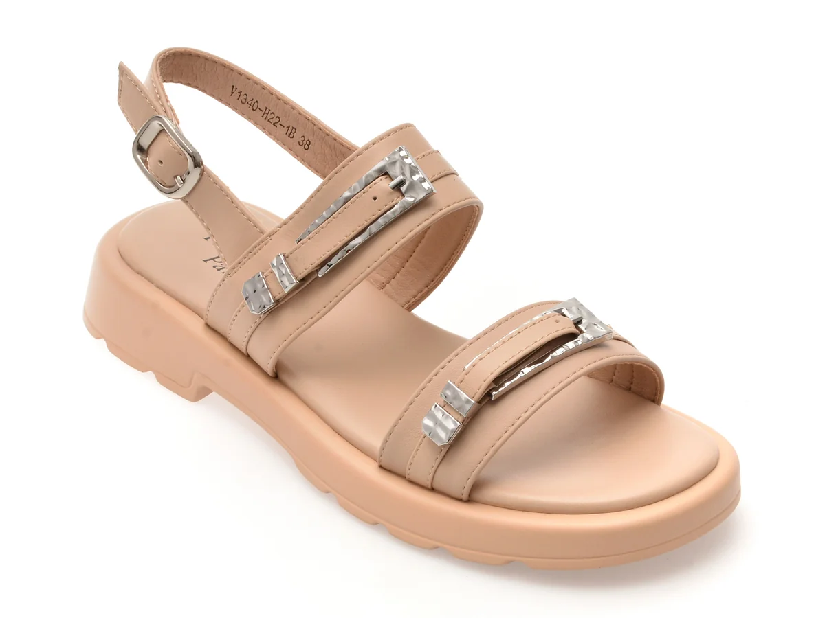 Sandale Flavia Passini Nude, 1340H22, Din Piele Naturala