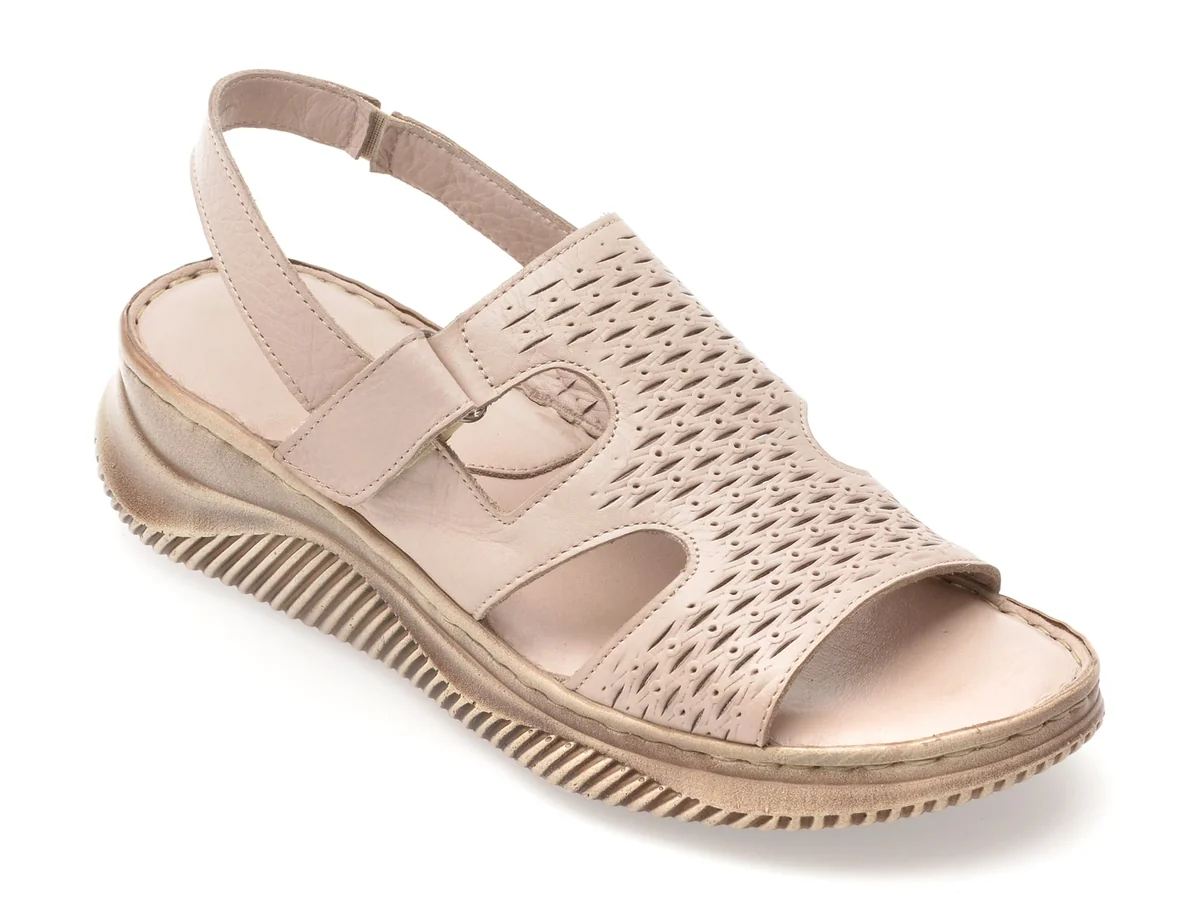 Sandale Flavia Passini Gri, 8901, Din Piele Naturala