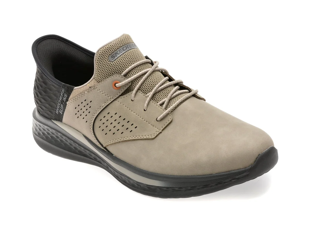 Pantofi Sport Skechers Gri, SLADE, Din Piele Naturala
