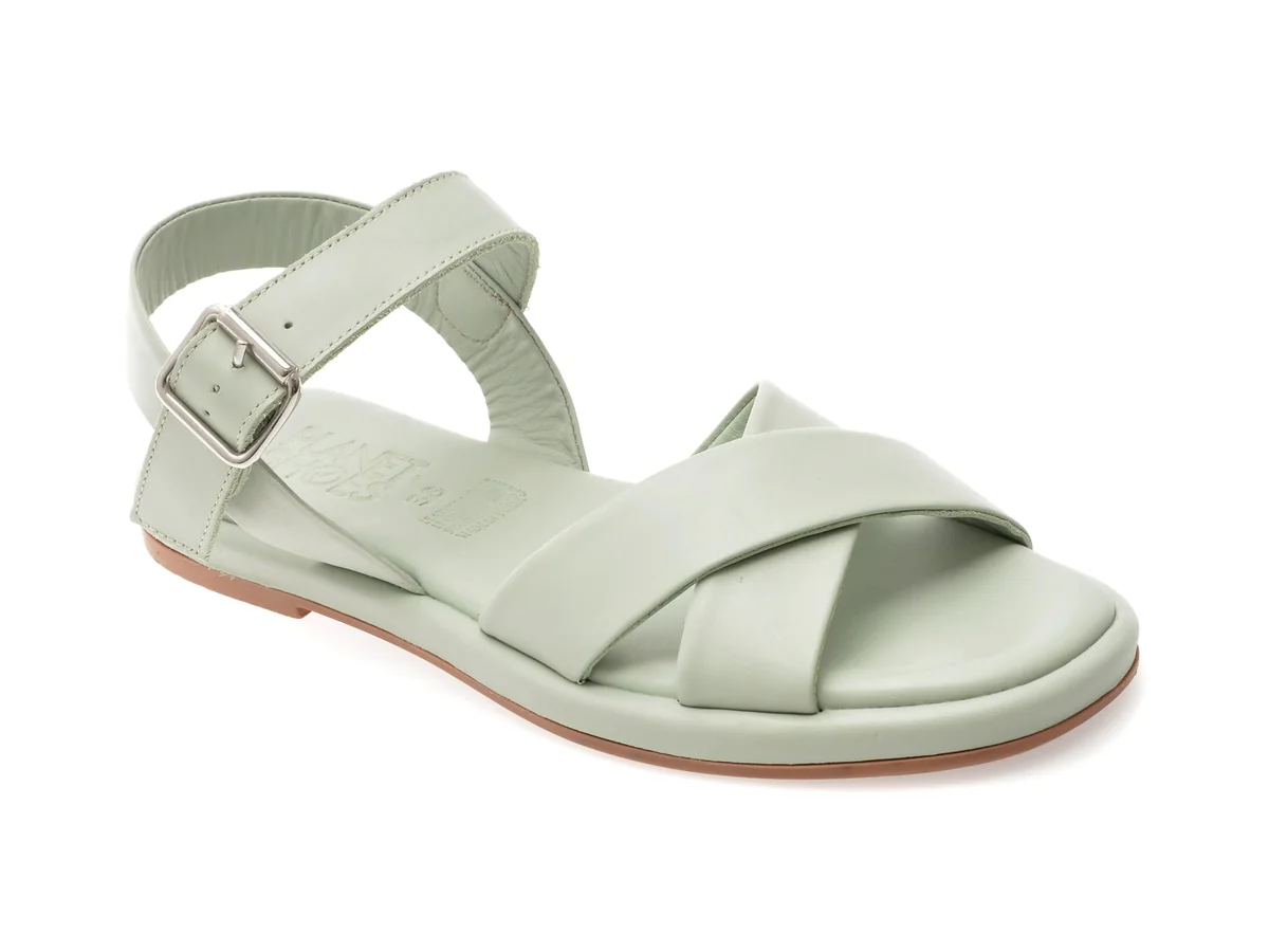 Sandale Planet Verzi, 243658, Din Piele Naturala