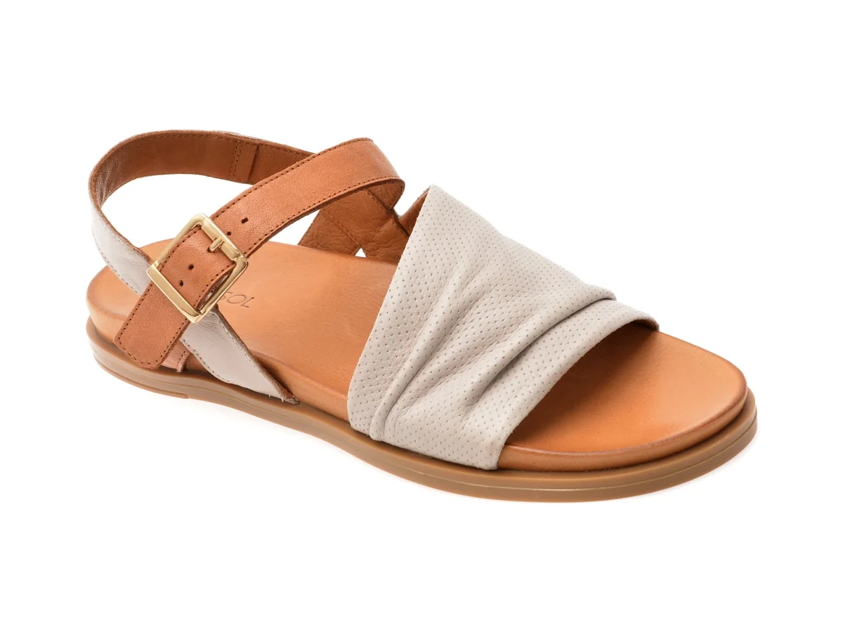 Sandale Corasol Gri, 302623, Din Piele Naturala