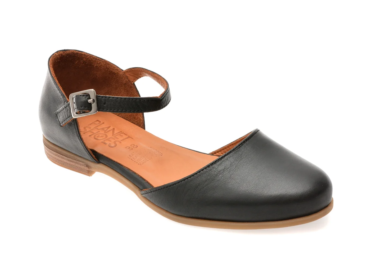 Pantofi Planet Negri, 243344, Din Piele Naturala