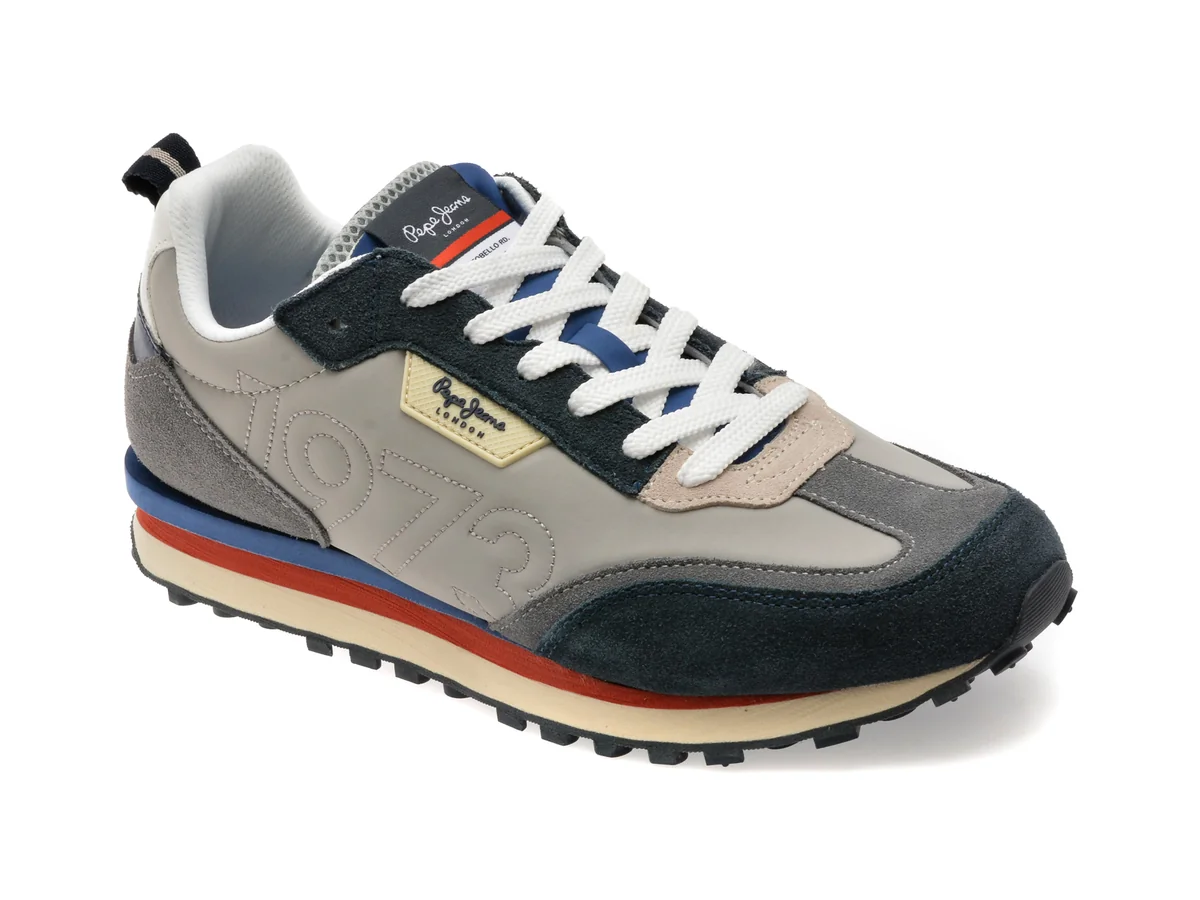 Pantofi Sport Pepe Jeans Gri, Foster Connect, Din Material Textil