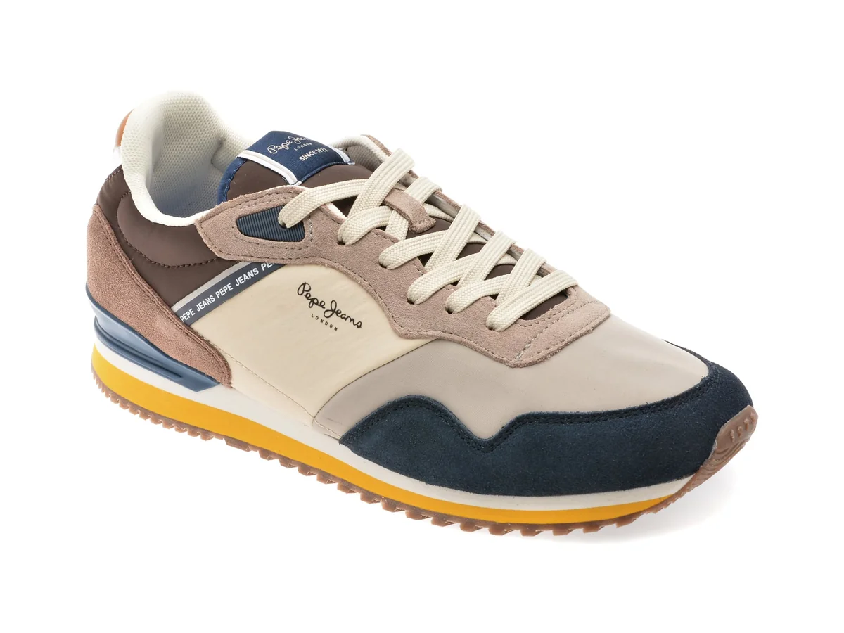 Pantofi Sport Pepe Jeans Bej, London Link, Din Material Textil