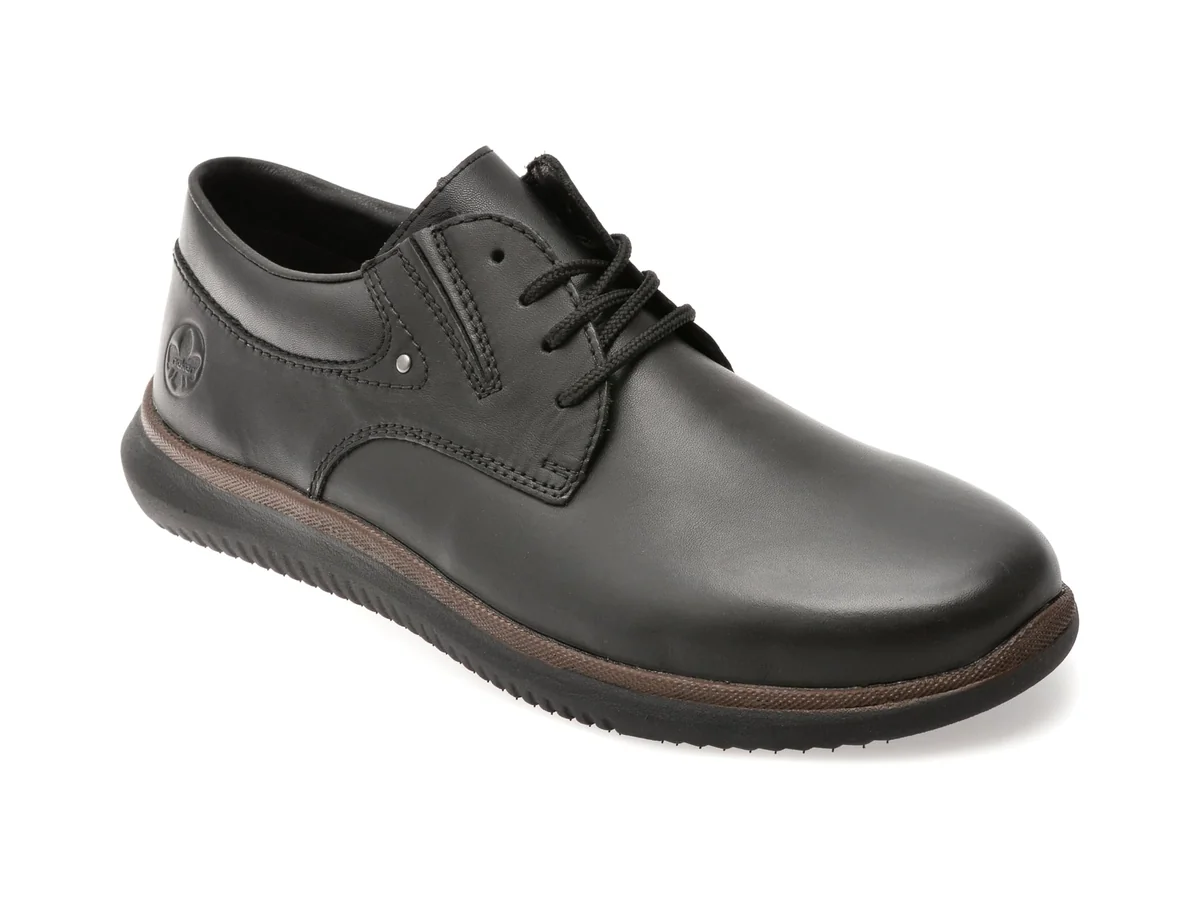 Pantofi Rieker Negri 10419 Din Piele Naturala