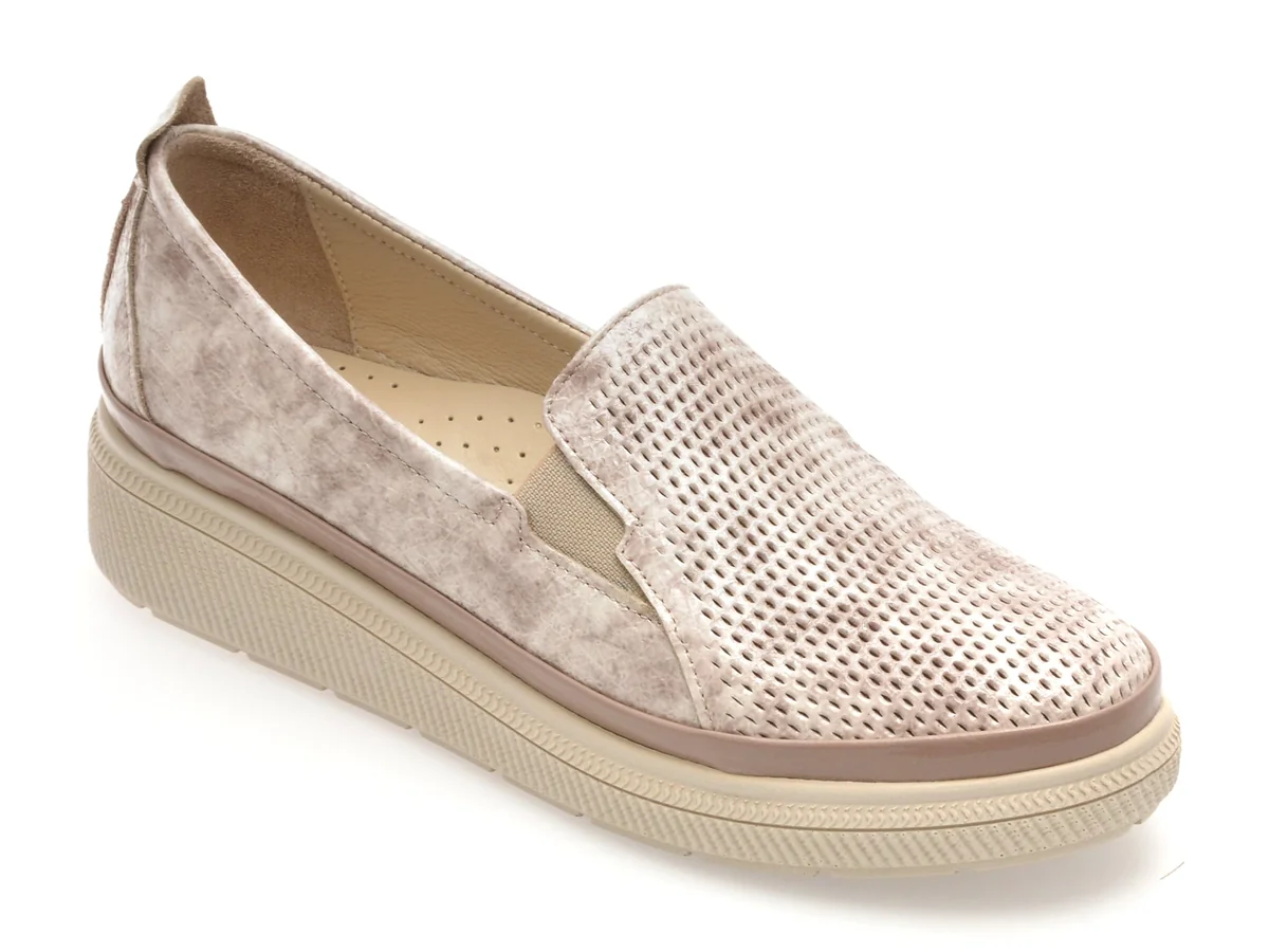 Pantofi Image Gri, 38175, Din Piele Naturala Lăcuită