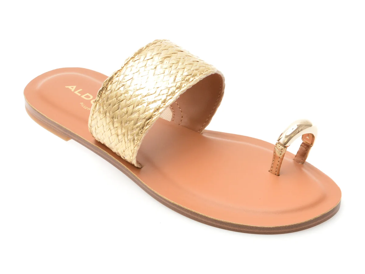 Papuci Aldo Aurii, Beach Walk 711, Din Piele Ecologică