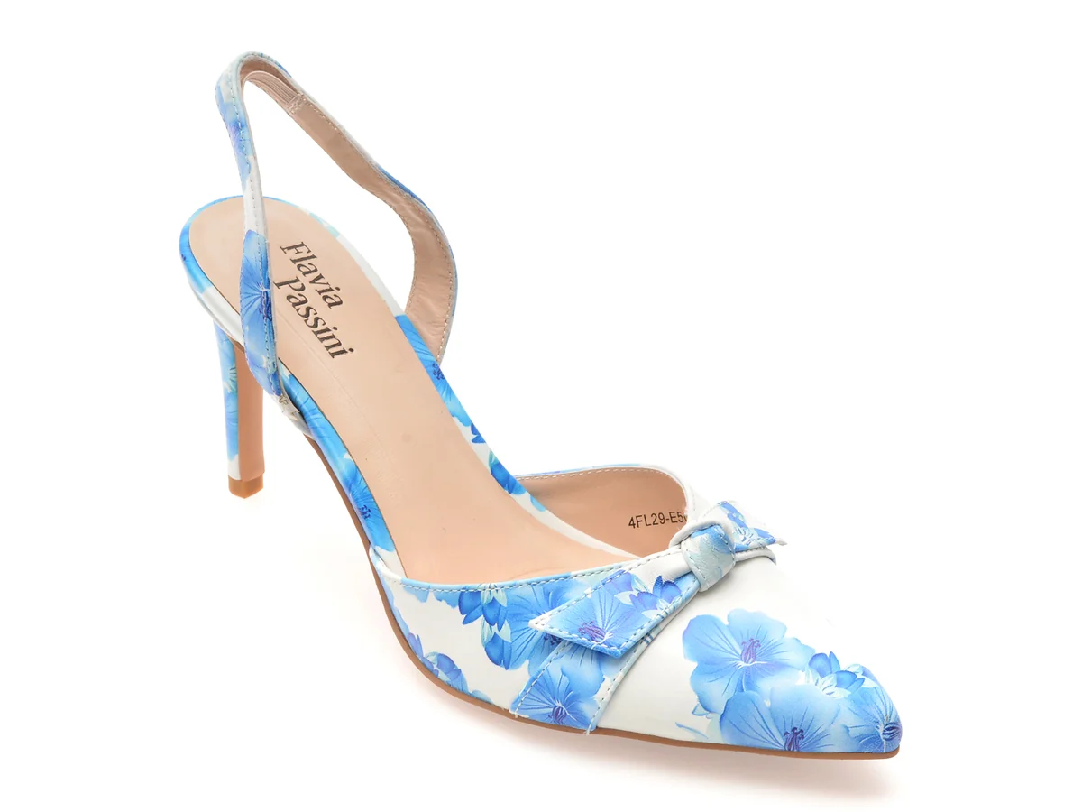 Pantofi Eleganți Flavia Passini Albastri, E504, Din Piele Naturală