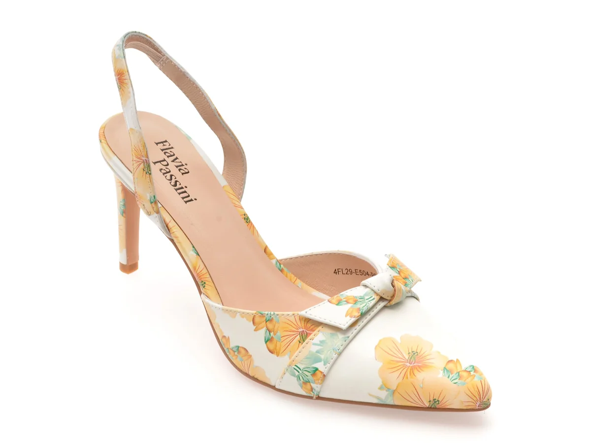 Pantofi Eleganți Flavia Passini Albi, E504, Din Piele Naturală
