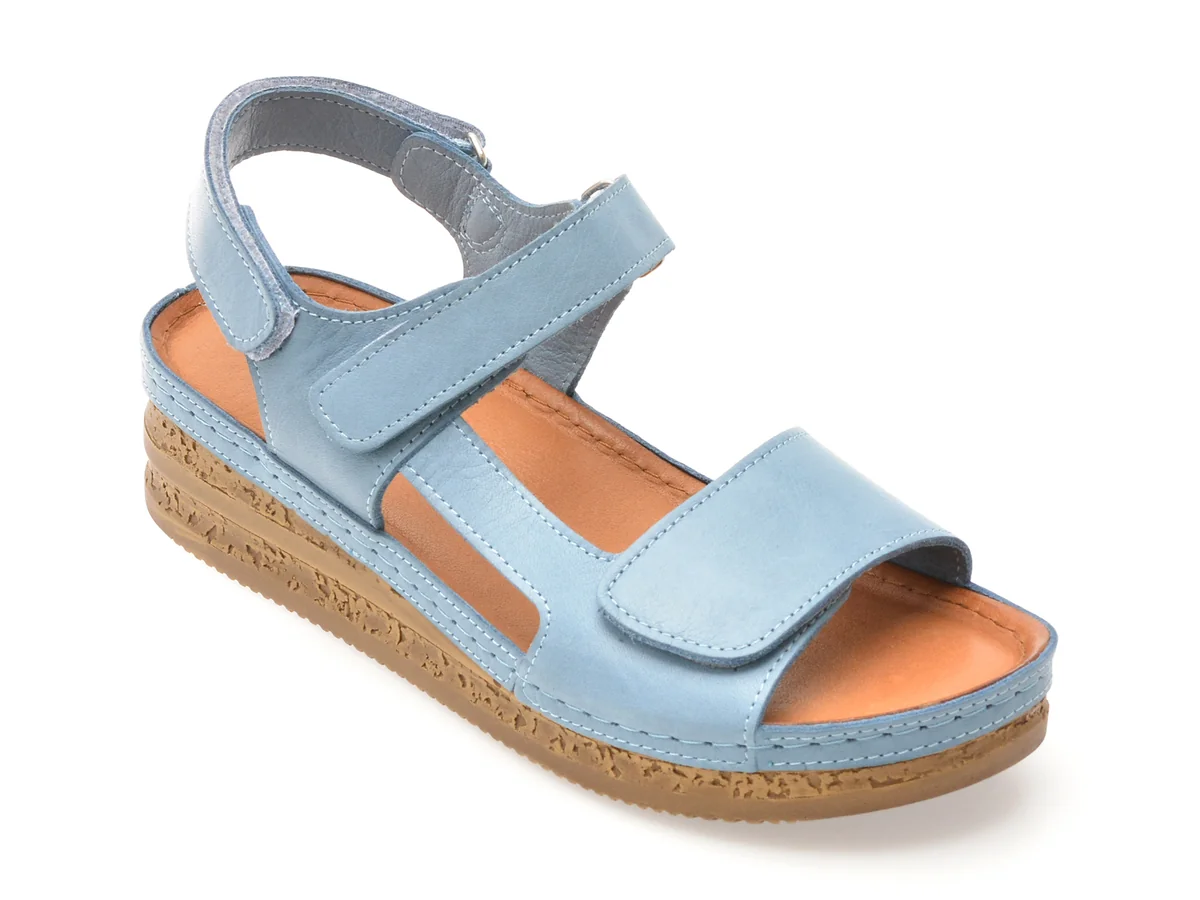 Sandale Flavia Passini Albastre, CS6187, Din Piele Naturala