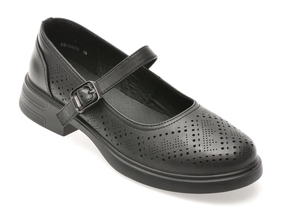 Pantofi Flavia Passini Negri, 622001, Din Piele Naturala