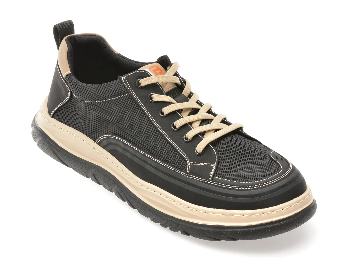 Pantofi Sport Bite The Bullet Negri, 9056, Din Material Textil
