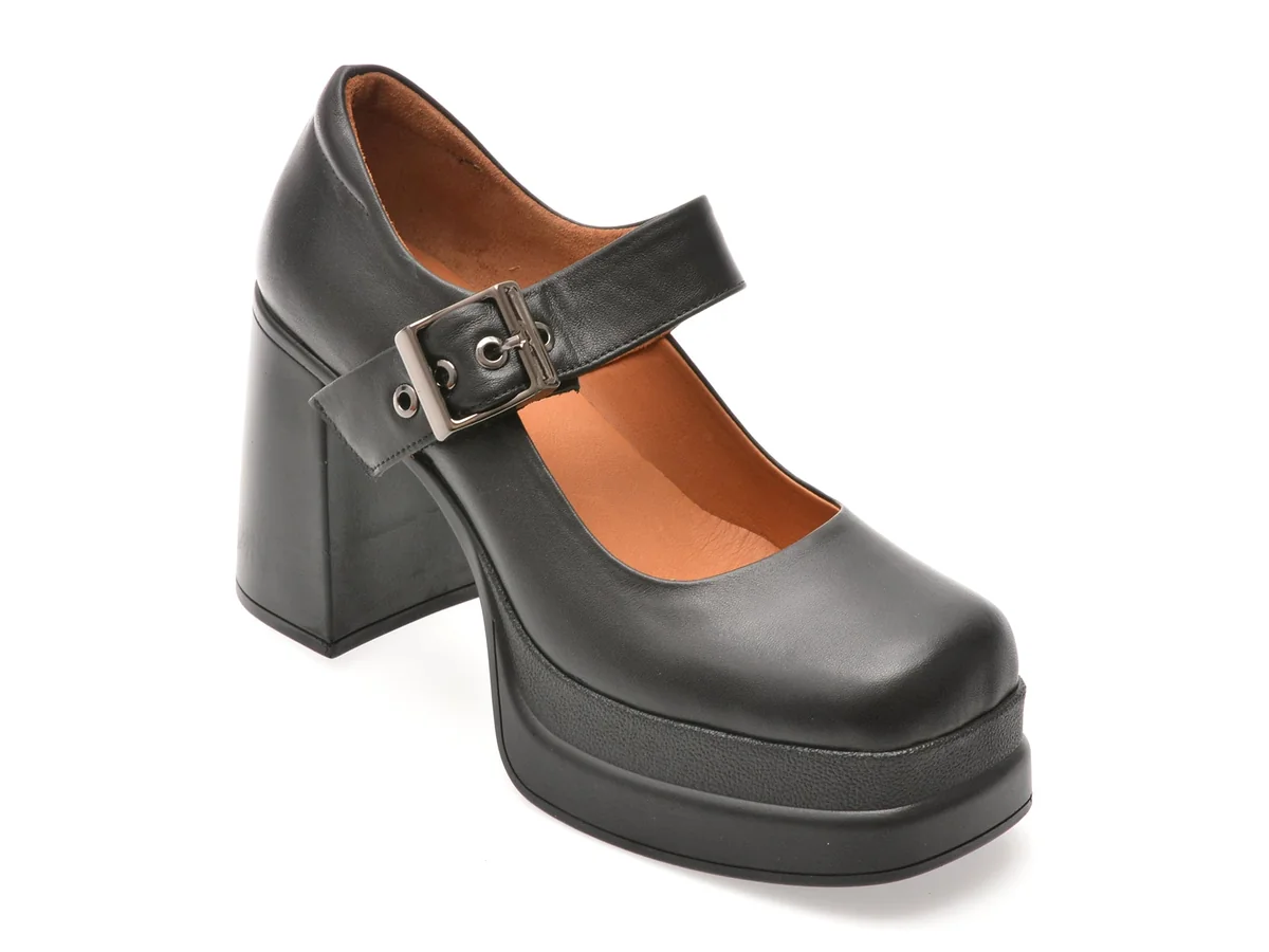 Pantofi Gryxx Negri 19994 Din Piele Naturala