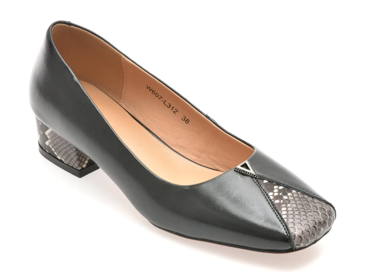 Balerini Epica Negri, 607, Din Piele Naturala