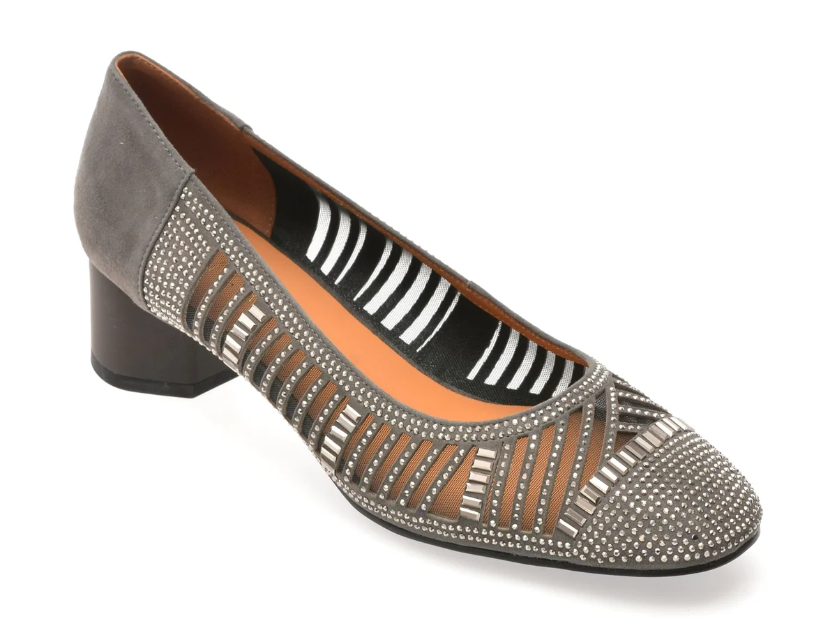 Balerini Epica Gri 5101 Din Piele Întoarsă