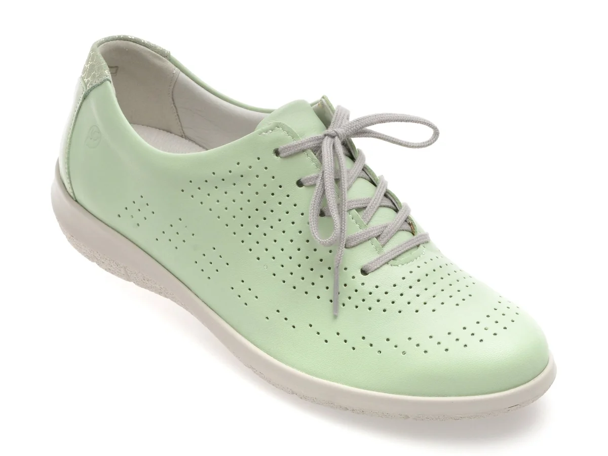 Pantofi Suave Verzi Oxford Din Piele Naturală