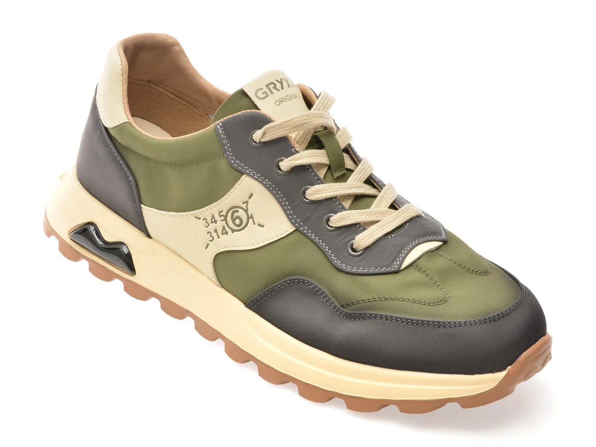 Pantofi Sport Gryxx Kaki, 5771, Din Material Textil