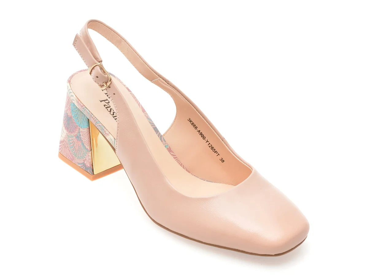 Pantofi Flavia Passini Roz 3K666 Din Piele Naturala