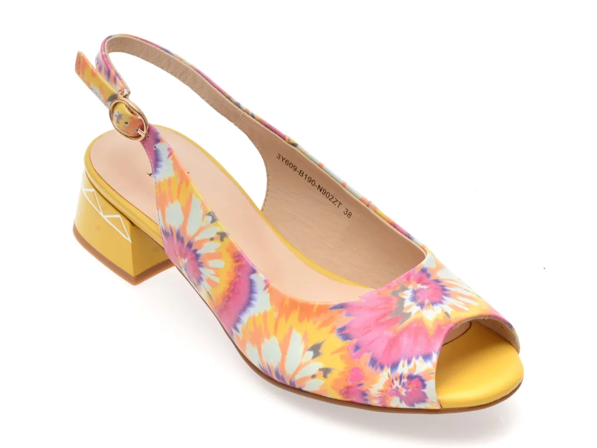 Sandale Flavia Passini Multicolor, 3Y609, Din Piele Naturala