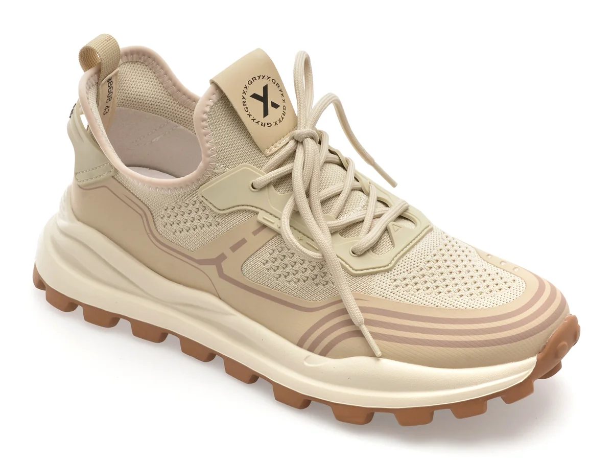 Pantofi Sport Gryxx Bej, 8860, Din Material Textil