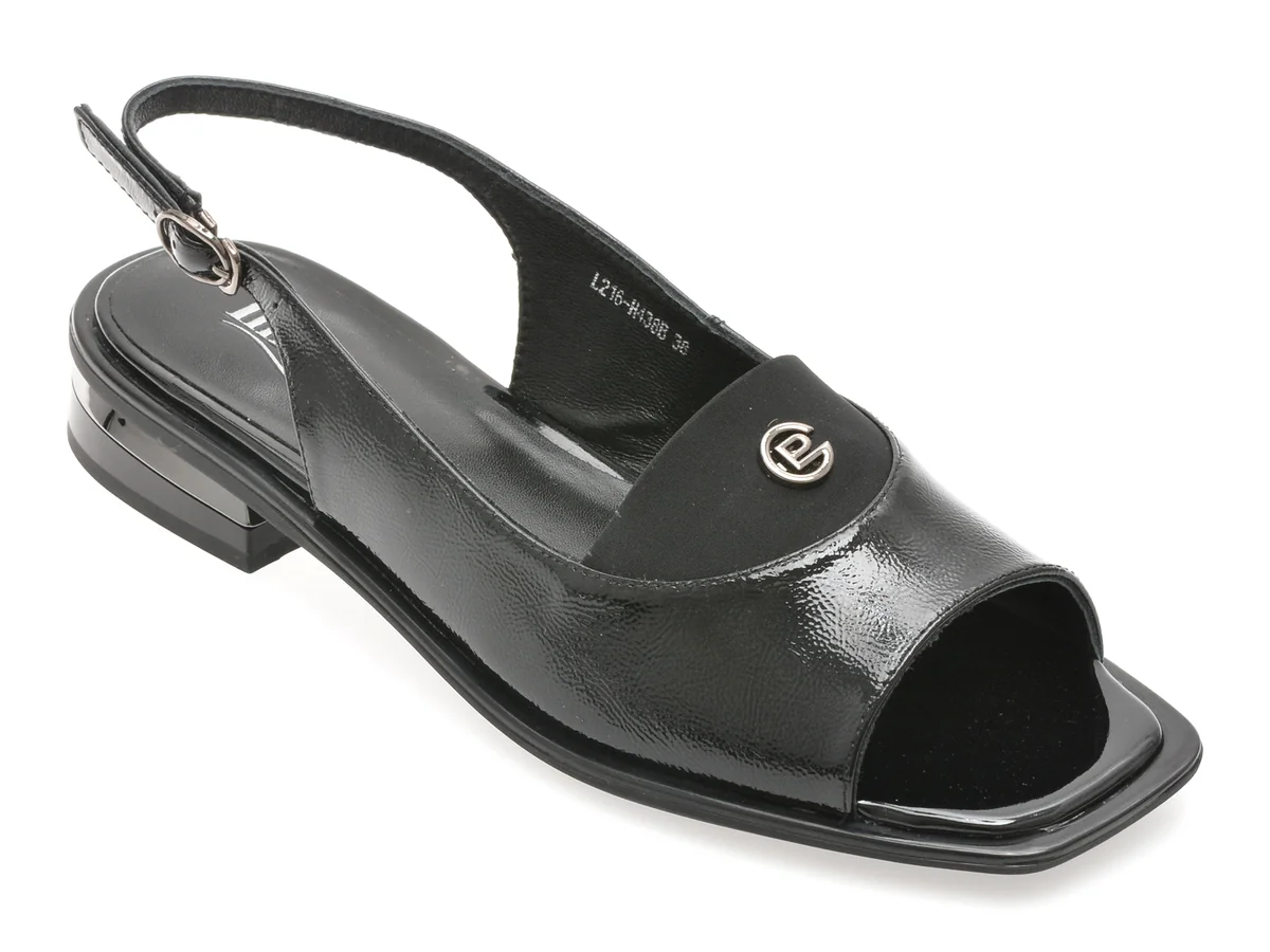 Sandale Image Negre L216 Din Piele Naturala