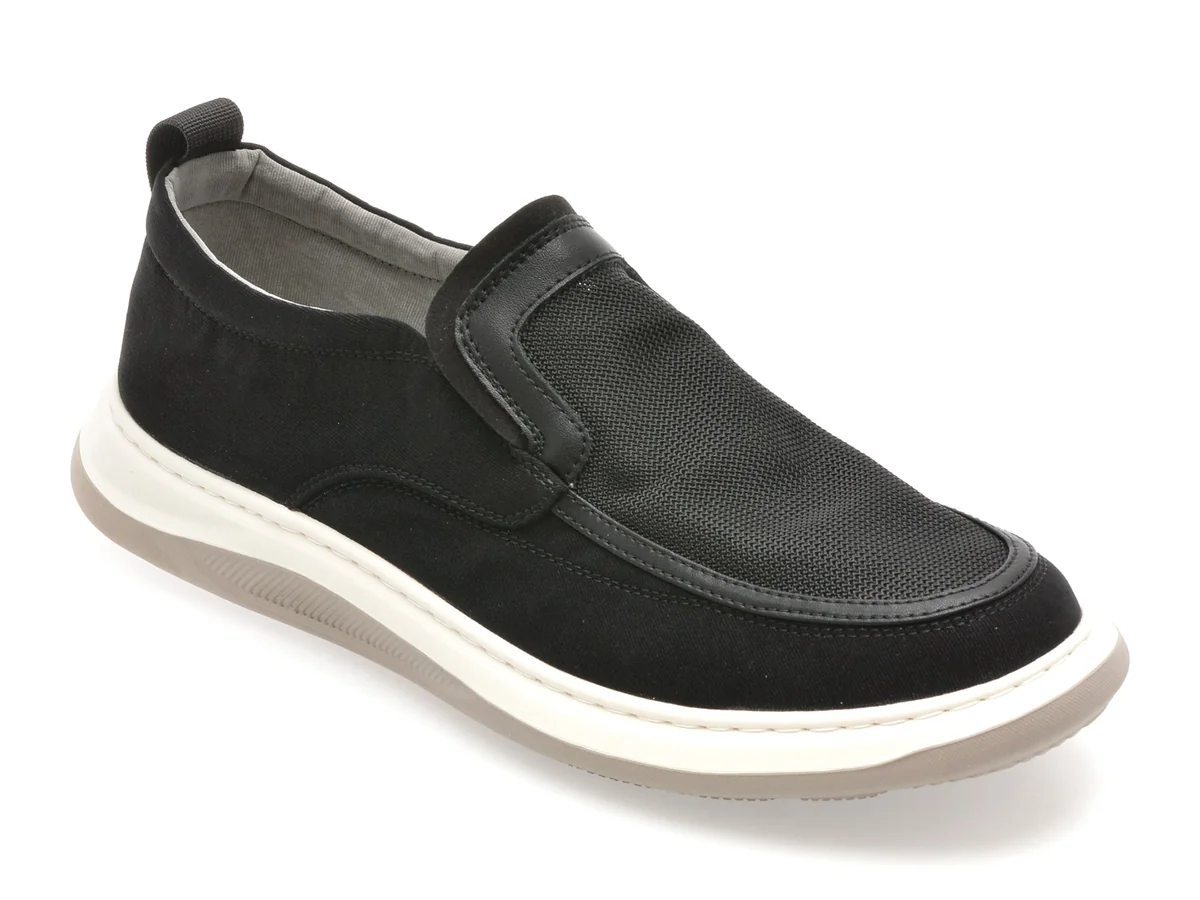 Mocasini Gryxx Negri, 5205, Din Material Textil