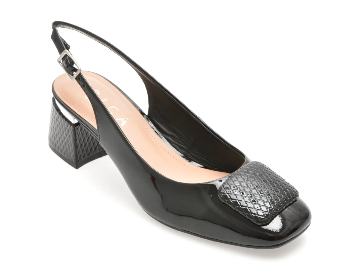 Pantofi Epica Negri 1159724 Din Piele Naturala Lacuita
