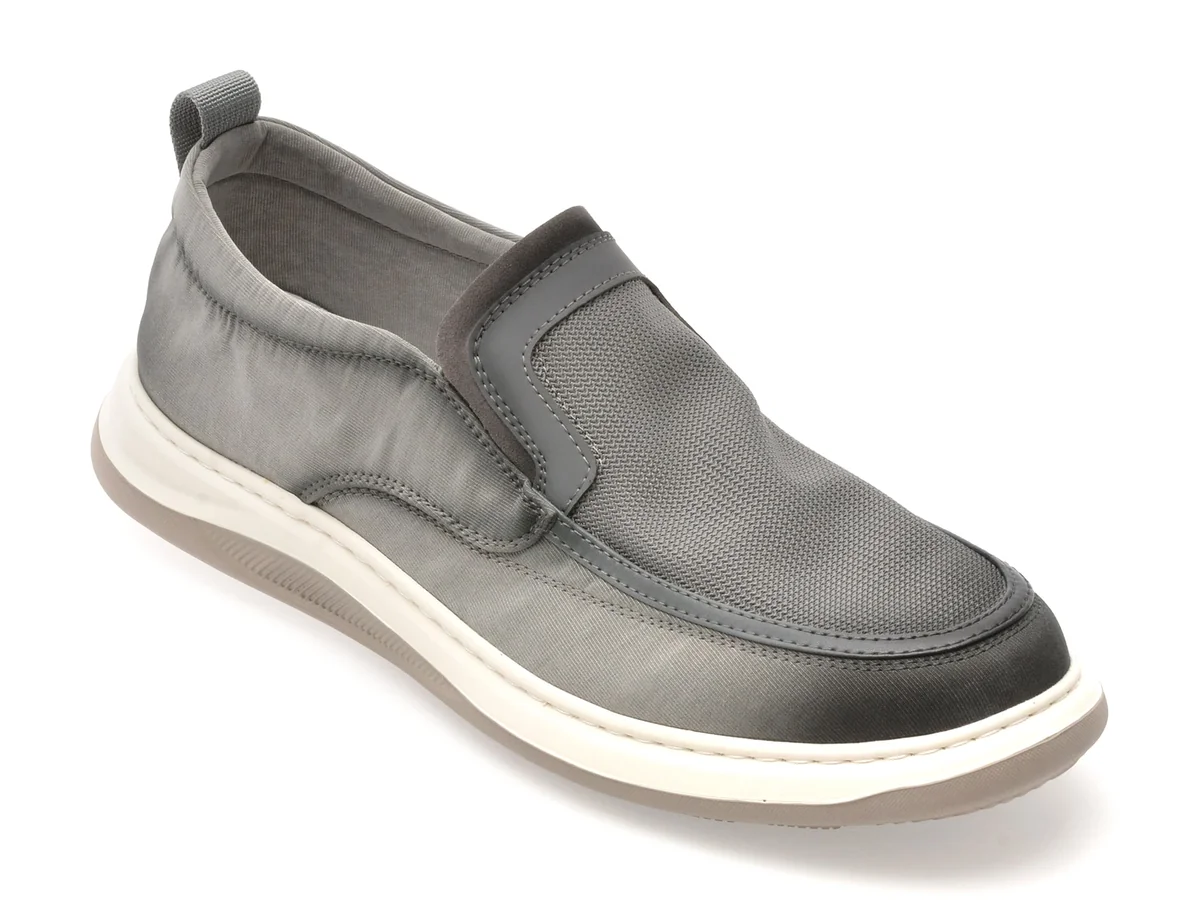 Mocasini Gryxx Gri, 5205, Din Material Textil