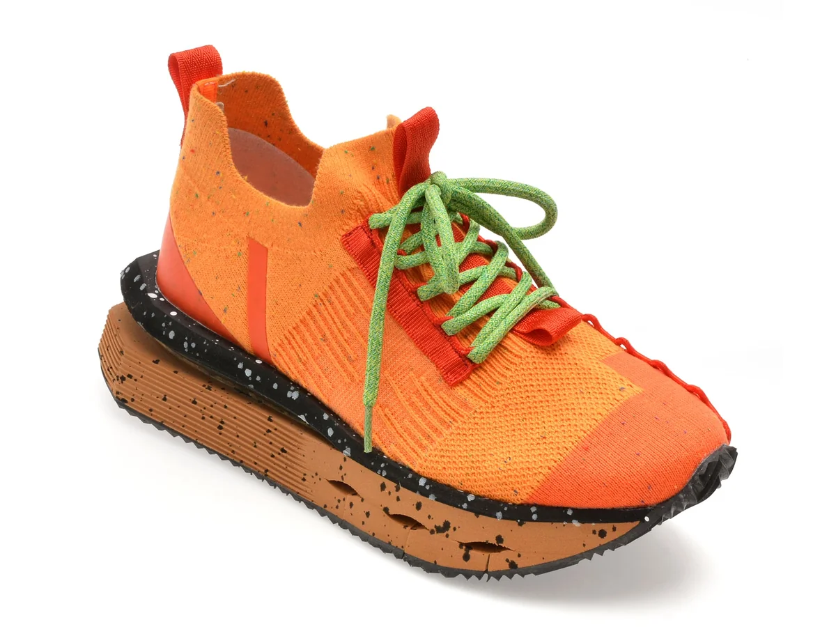 Pantofi Sport Gryxx Portocalii, 5722, Din Material Textil