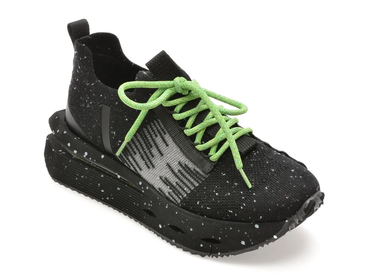 Pantofi Sport Gryxx Negri, 5722, Din Material Textil