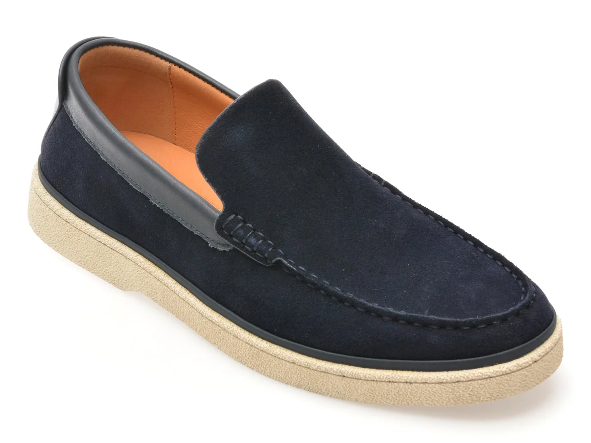 Mocasini Gryxx Bleumarin, 2073, Din Piele Naturala
